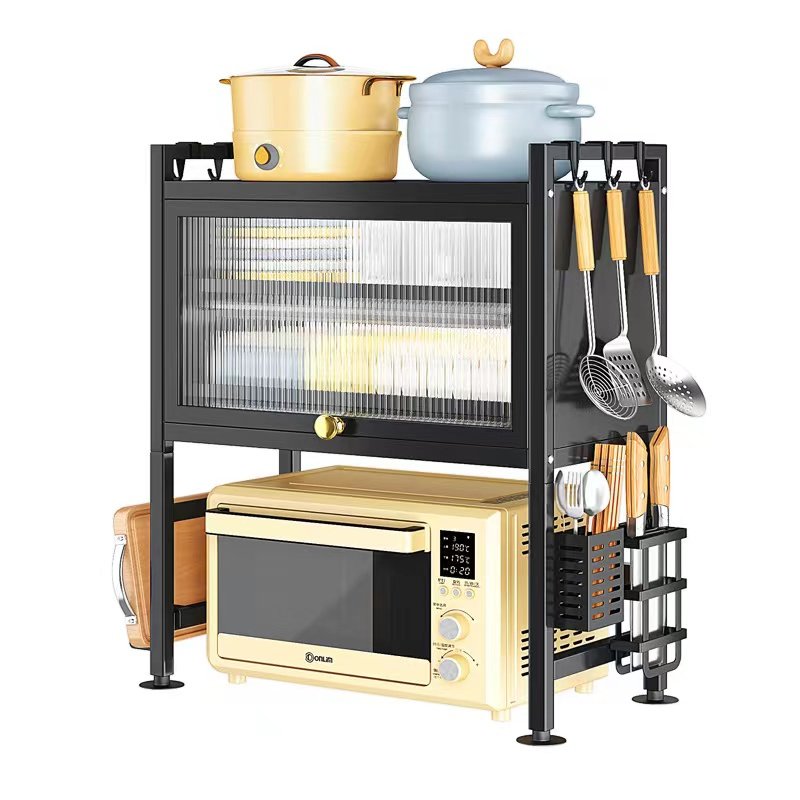厨房置物架家用放碗筷防尘台面碗盘碟收纳架多功能烤箱微波炉架子,淘宝优惠券,粉丝福利购,淘宝优惠卷