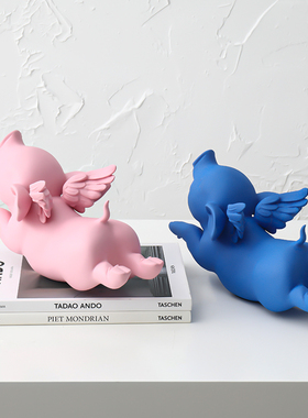 北欧简约创意卡通小飞猪摆件家居B客厅电视柜摆设样板房间软装饰