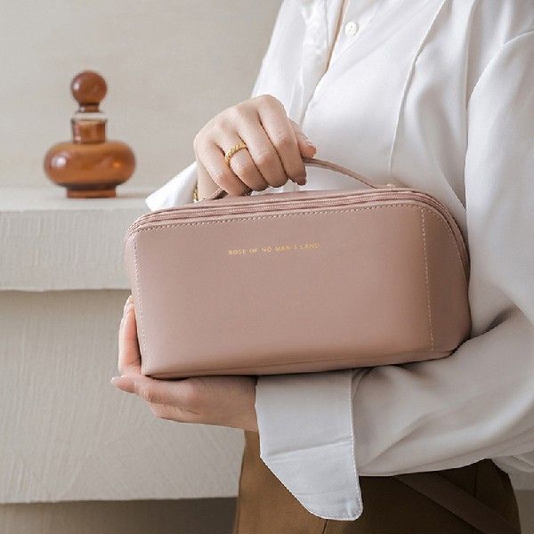 ree Pu Leather Travel eosmCtic Bag for WomgWn Cosmet - 图3