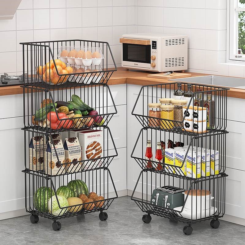 新品kitchen accessories multi-storey move Storage Vegetable - 图3