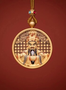 现货五台S唐卡五爷真身吊v坠佛牌彩绘藏式唐卡龙五爷挂件项链男女