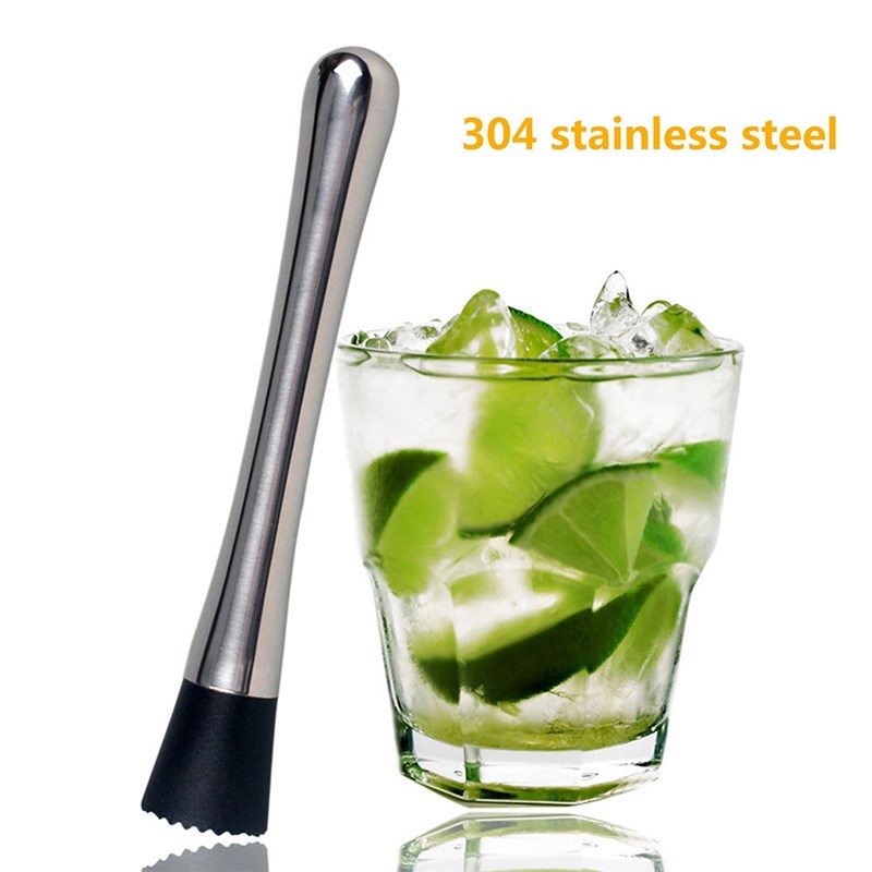 极速Stainless Steel Crushed Ice Muddler Cocktail Bartender F - 图0