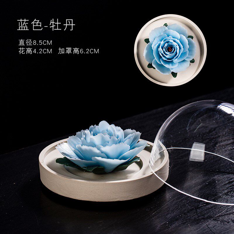 冰种纯手工陶瓷花莲花芍药迷你型客厅书H房办公桌香插扩香器礼品