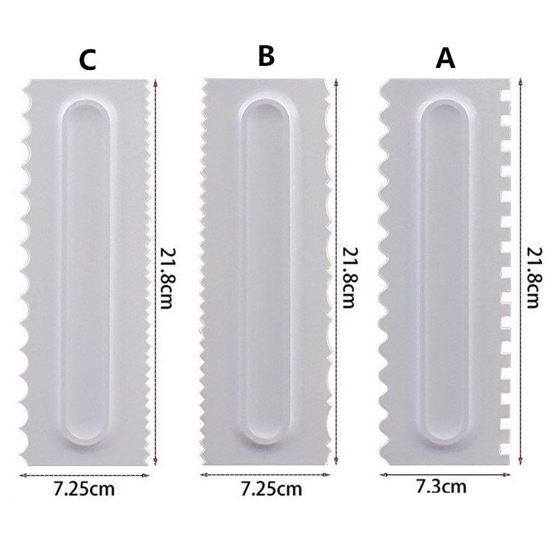 1pc Cream Scraper Irregular Teeth Edge Spatulas Cake Baking - 图2