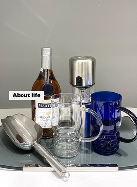 现代简约样板房厨l房厨具摆件红酒洋酒主题托盘蛋形餐具装饰品