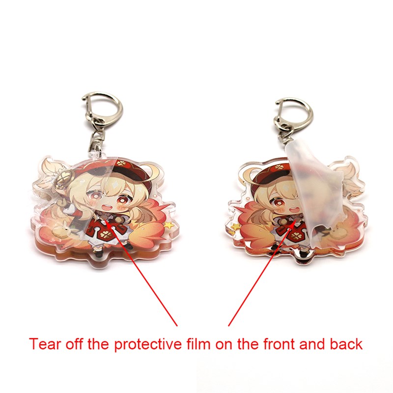 速发2021 Anime Keychain Genshin Impact Venti Hutao Zhongli D - 图1