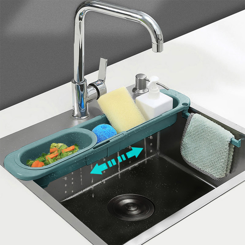 新品Kitchen Sink Organizer Dish Home Kitchen Shelf Storage R - 图0