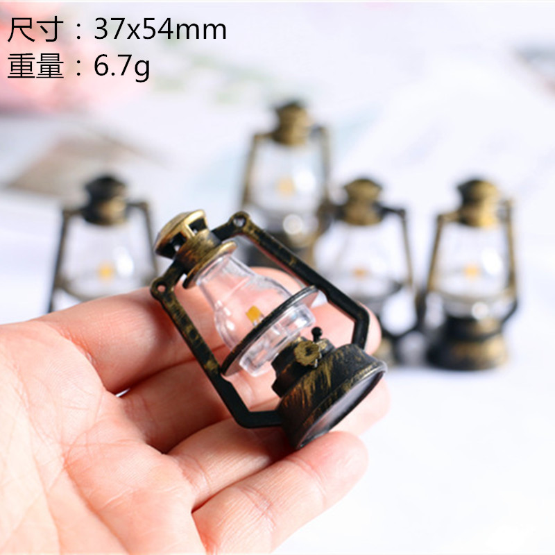 极速5/10PCS 37x54mm Scale Mini Kerosene Lantern Decor Miniat - 图2