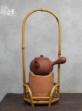 nn0i中式茶室禅意摆件茶道装饰饰品茶台玄关桌面复古插花瓶花器凉