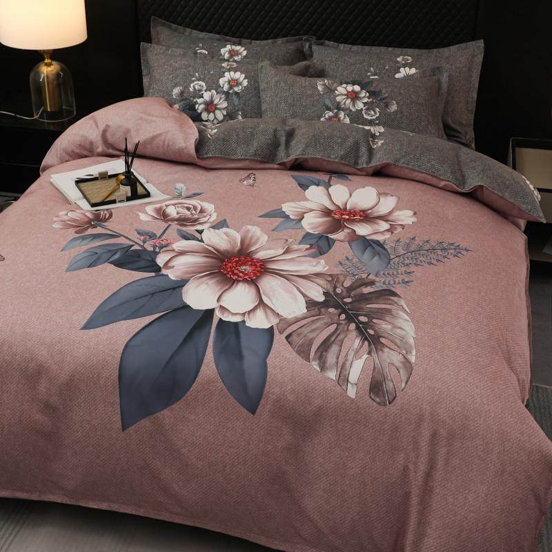 2025新款床上四件套全棉床单被套秋冬加厚简约单双人被罩新款,淘宝优惠券,粉丝福利购,淘宝优惠卷