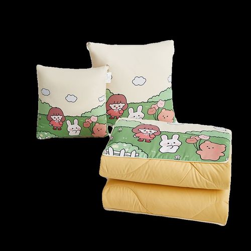 两用抱枕被卡通四季汽车沙发宿舍靠垫枕头被午休空调被二合一办公 - 图3