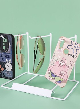 钥匙扣展示架铁艺桌面首饰架耳环收纳架唇膏小饰品架子摆摊展示架