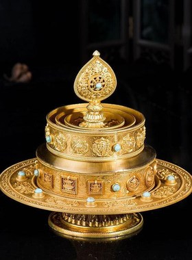 慧宝曼扎盘铜八3吉祥曼扎盘佛具供盘三十七供曼茶罗