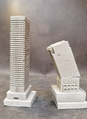 冬官手作 水泥混凝土鱼缸造景石雕像摆件装饰城市废墟巨石阵方缸
