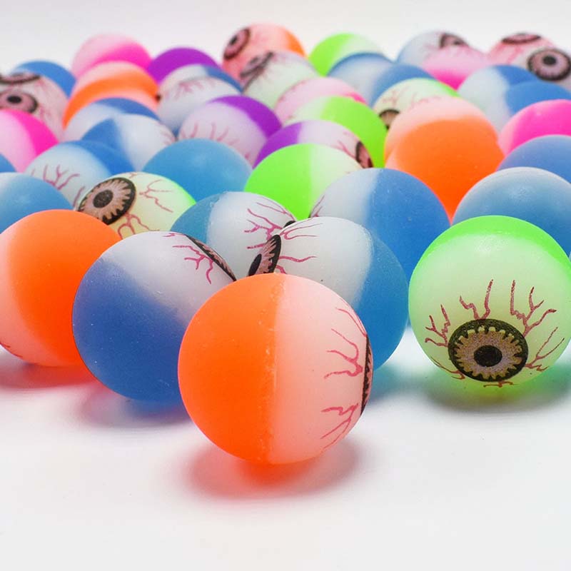 速发10pcs Bouncing Balls Halloween Eyeball Toys Bouncy Ball - 图0