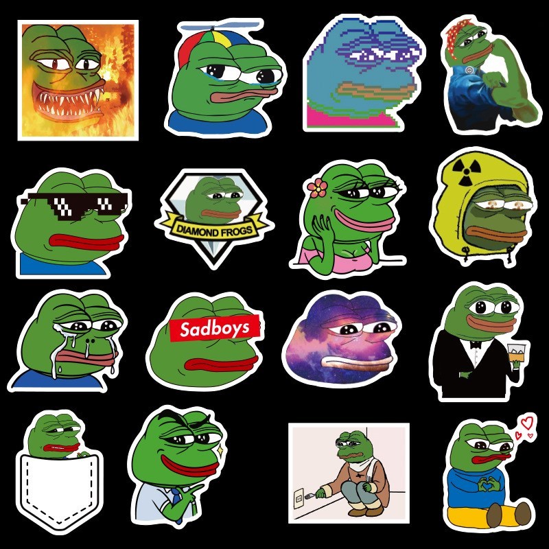 推荐Pepe Frog Sticker Freezer Suitcase Animal Motorcycle Dec - 图2