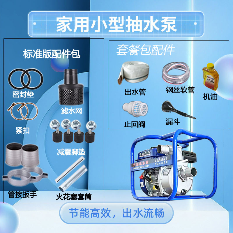 程汽油机高扬程抽水泵家用小型农业灌溉寸寸2寸W31自寸4自 - 图1