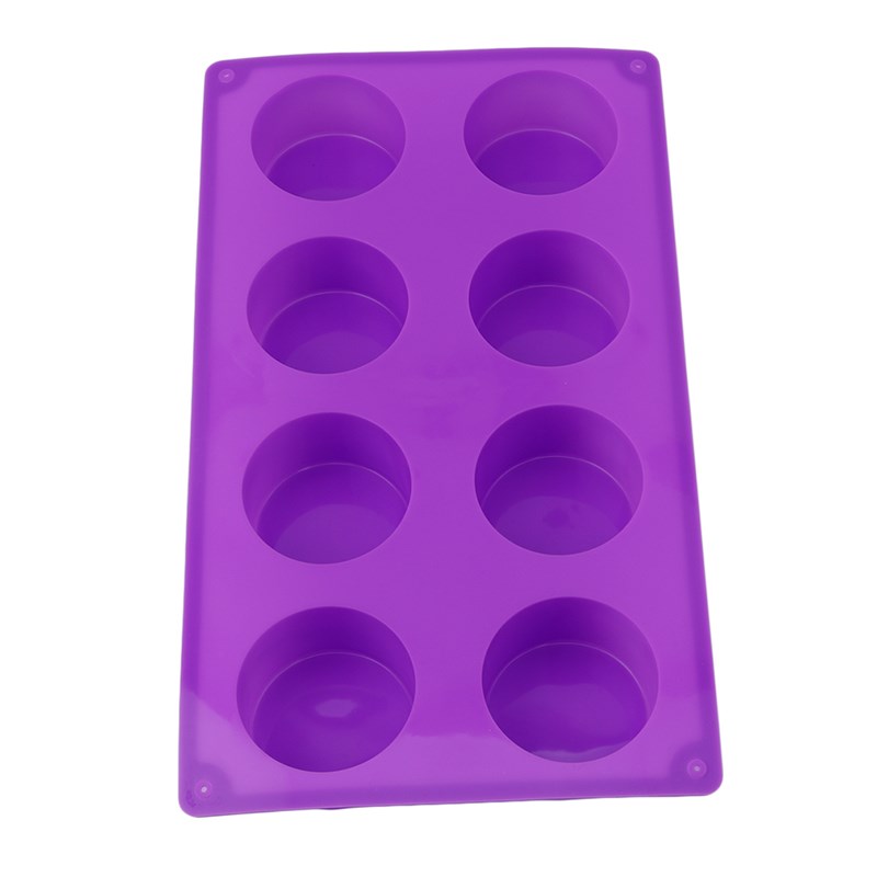 速发8 Cavity Silicone Mold For Cake Pastry Baking Round Jell - 图3