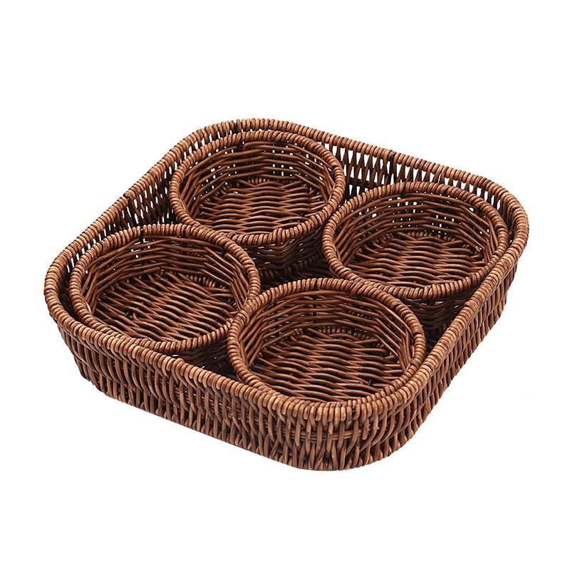 编织早生贵子篮i子结婚压床摆件铺床模具订婚藤编筐婚礼用品干果