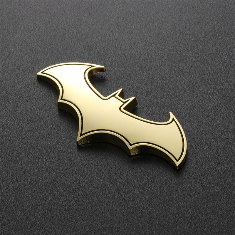 1PC 3D Metal Bat Auto Logo Car er FMetal Batman Badge Emblem - 图1