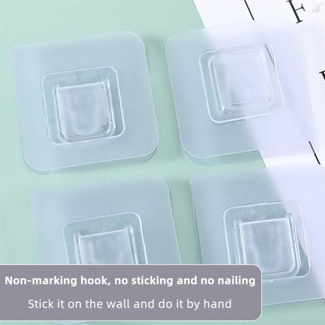 新品1Pcs Transparent Traceless Strong Adhesive Hook Bathroom-图2