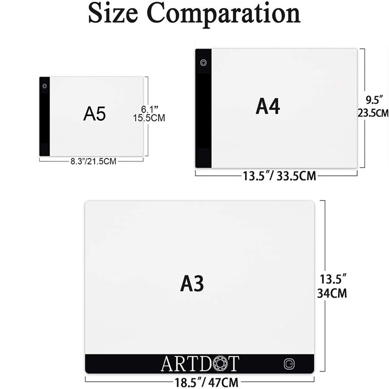 A5/A4 /A3 LED maght Psad Board 5d DiiLond Painting Tracing C - 图0