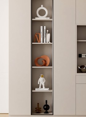 现代简约高级感酒柜装饰品客厅电视柜龛壁办公室书房书柜套装摆件