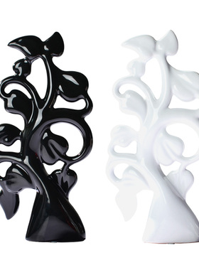 现代创意欧式摆件客厅玄关红酒架卧室陶瓷装N饰品楸树开业礼品摆