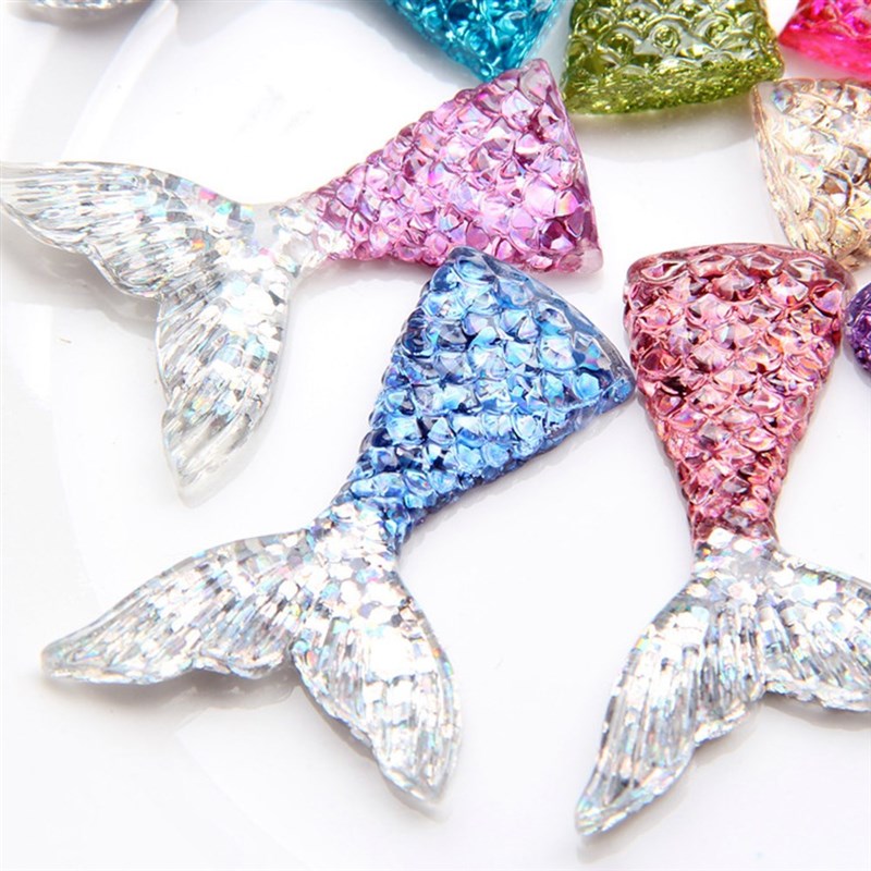 Mermaid Tail Supplets Charms for Slime DIY Polymer Filler Ad - 图1