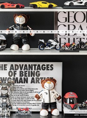 现代样板房儿童房机车主题摆件男孩房桌面赛车头盔跑车摩托模型