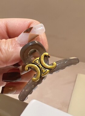 韩版简约大气气质款小号抓夹古金标果冻色绿色咖色黑色小刘海发抓