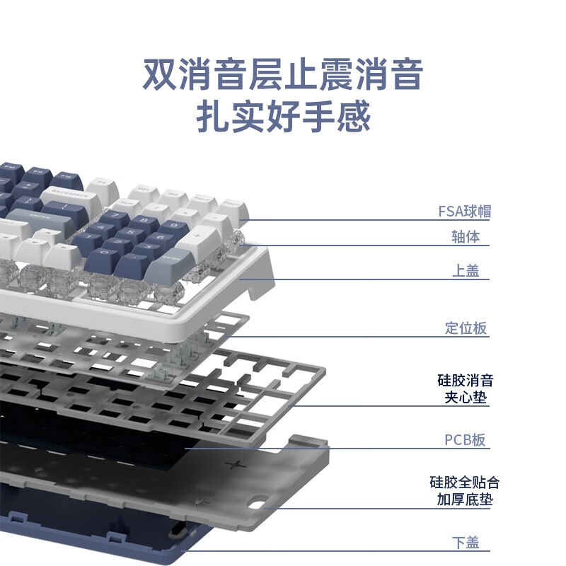 推荐腹灵(FL·ESPORTS)腹灵CMK99三模无线机械键盘游戏办公热插 - 图2