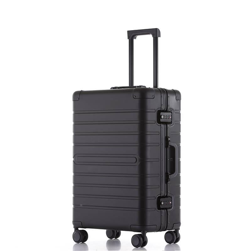 l行全属铝镁合金金拉杆箱2v0寸新款网红行李2箱铝框万向轮24旅 - 图1