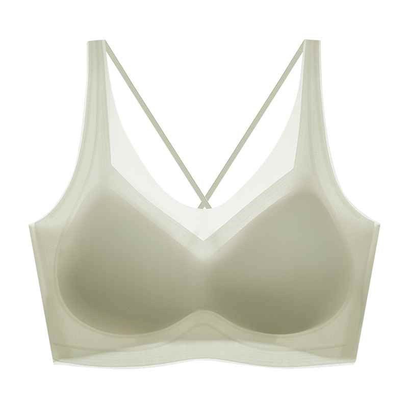 【折扣价】新款无钢圈美背内衣果冻条软支撑文胸女交叉美背防走光,淘宝优惠券,粉丝福利购,淘宝优惠卷