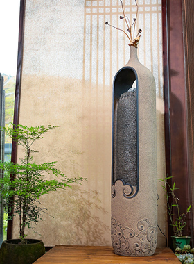 室内落地流水摆件新中式客厅装饰喷泉招财循环水景观新居乔迁礼品