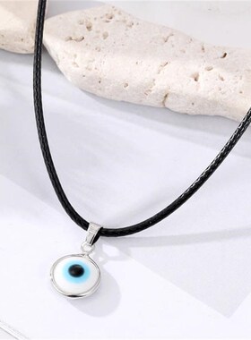 小众高货New Fashion Eye Necklace For Women Men Devil Evil Bl
