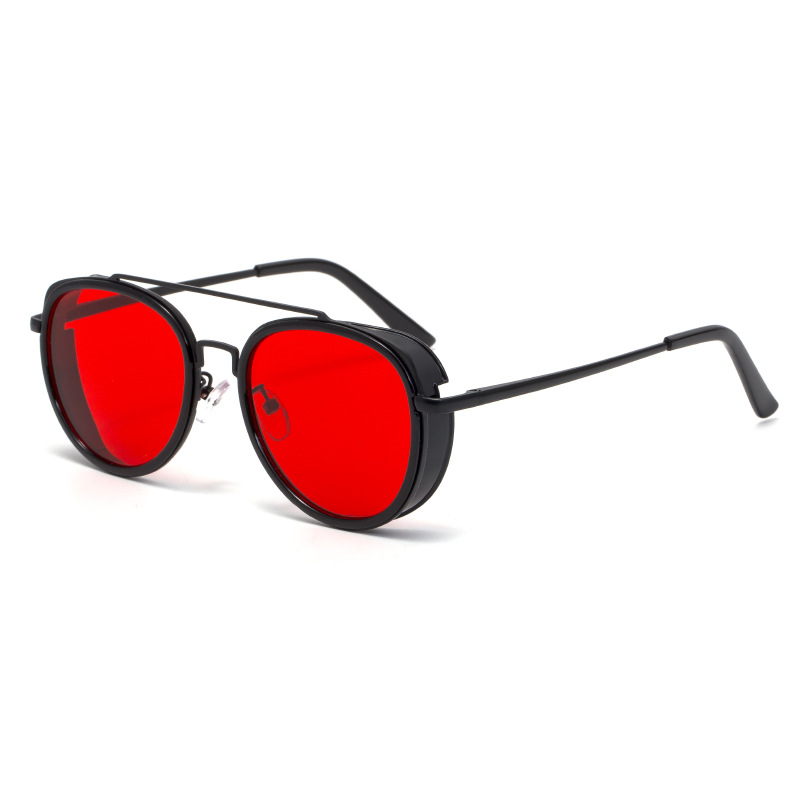 推荐New Steampunk sunglasses women's round frame sunglasses - 图1