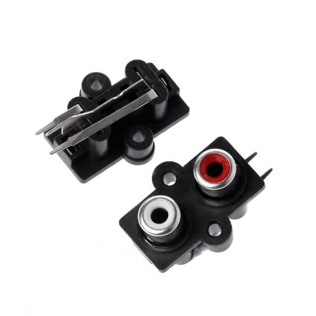 速发5 Pcs PCB Mount 2 Position Stereo Audio Video Jack RCA F - 图0