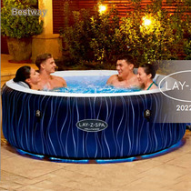 Inflatable Heating Bathtub Massage Home Swimming Pool Spa Surf Adults Folding Couple Bath Pool Warm Spring Water Pool