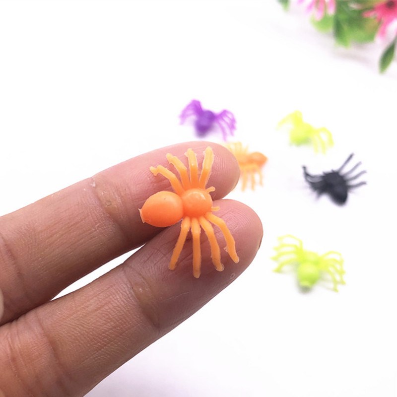 推荐fake spider Halloween toy luminous black multi-color min - 图0