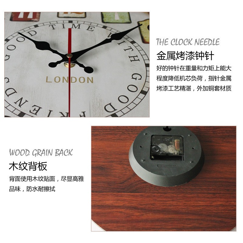 rodean creative wall clock Ewoopen livingr oom quar-图2