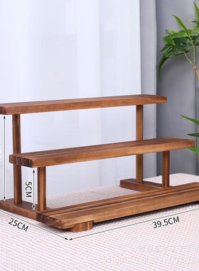 桌面实木展示架h阶梯首饰饰品架梯形卡片架手办摆展台多功能置物