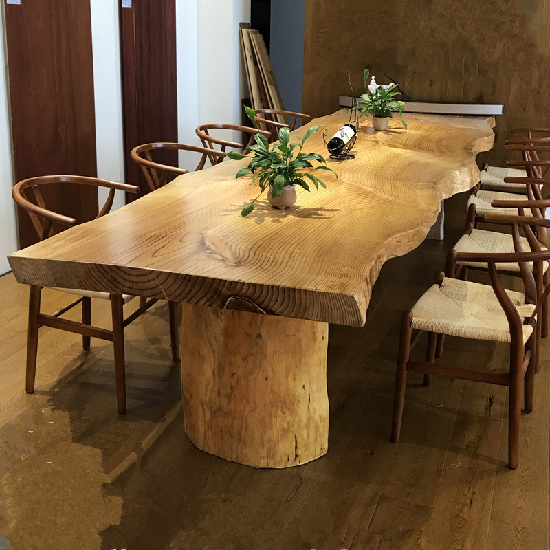 实木大板茶桌原木不规则长条桌办公会议桌电脑桌家用客厅泡茶桌子,淘宝优惠券,粉丝福利购,淘宝优惠卷