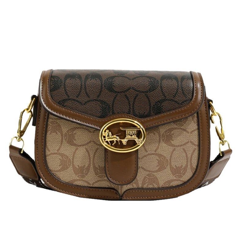 马鞍包包女2024新款潮流网红质感时尚宽肩带单肩斜挎大容量半圆包,淘宝优惠券,粉丝福利购,淘宝优惠卷