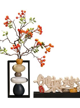 新中式时来运转办公室摆件客厅玄关高档电视柜装饰品创意开业礼物