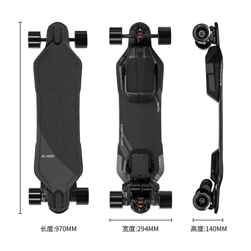 新款Exway Flex Pro电动滑板车四轮平衡车智能遥控减震高续航代步 - 图3