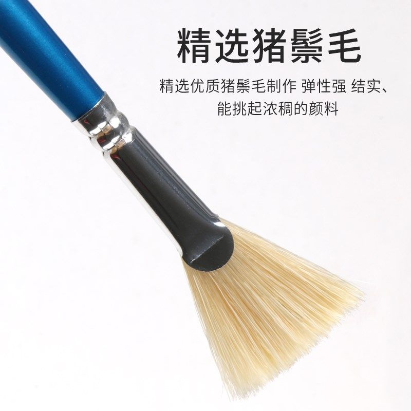 猪鬃毛扇形油画笔水粉水彩油画笔伞形扁头鱼尾形笔,淘宝优惠券,粉丝福利购,淘宝优惠卷