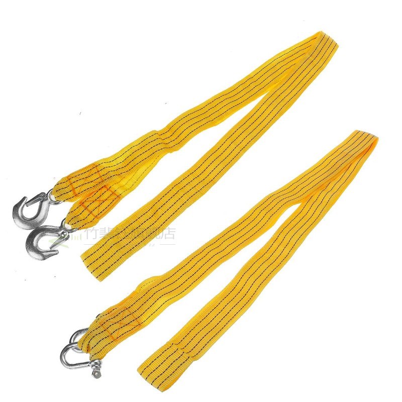 极速3 Meters Heavy Duty 3Tons Car Tow Cable Towing Pull Rope - 图1