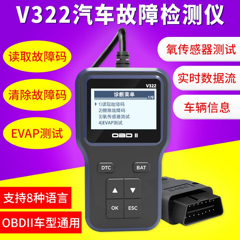 。汽车故障检测仪bd行车电脑解码仪obd诊断仪Q年审检测故障码清o - 图1