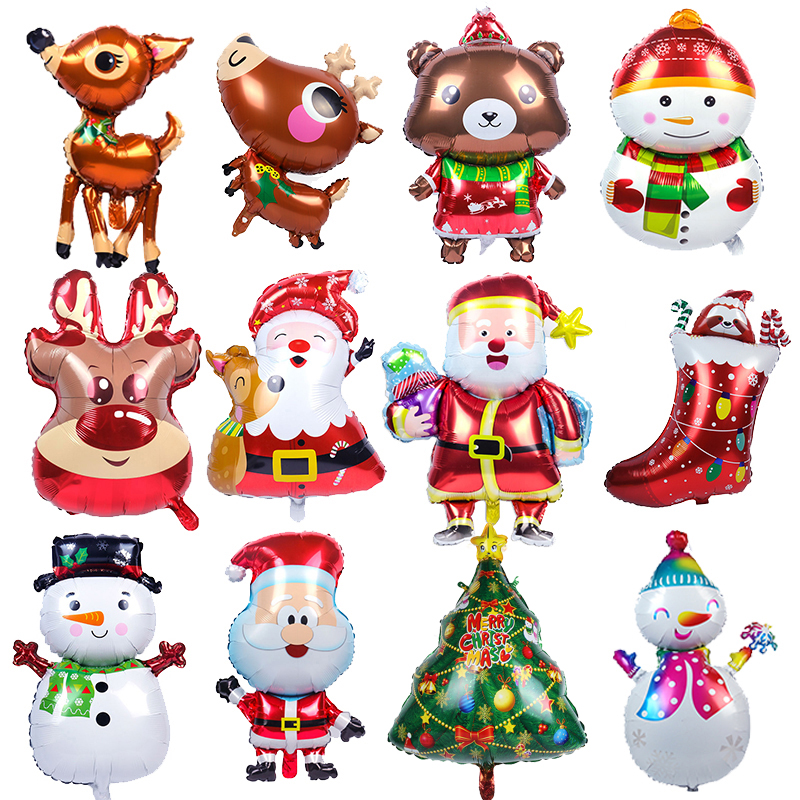 新品e Ballons Navidad  Xmas Party Decors red green Helium gl - 图3